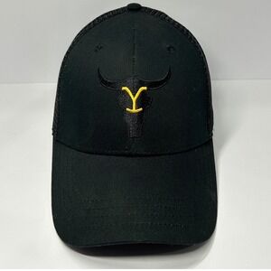 Yellowstone Paramount Network Black Trucker Hat Dutton Ranch Y Logo Snapback Cap